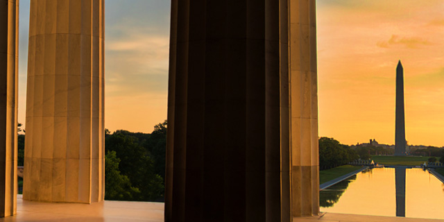 Sunrise over Washington D.C. Mall